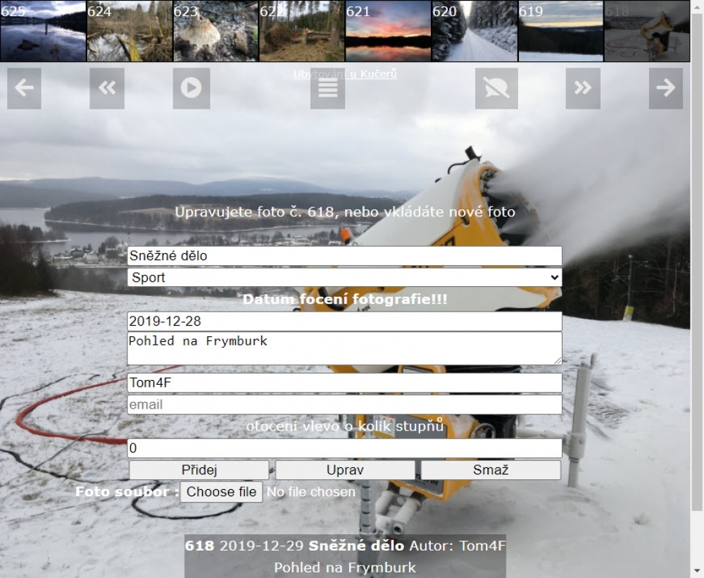 admin page