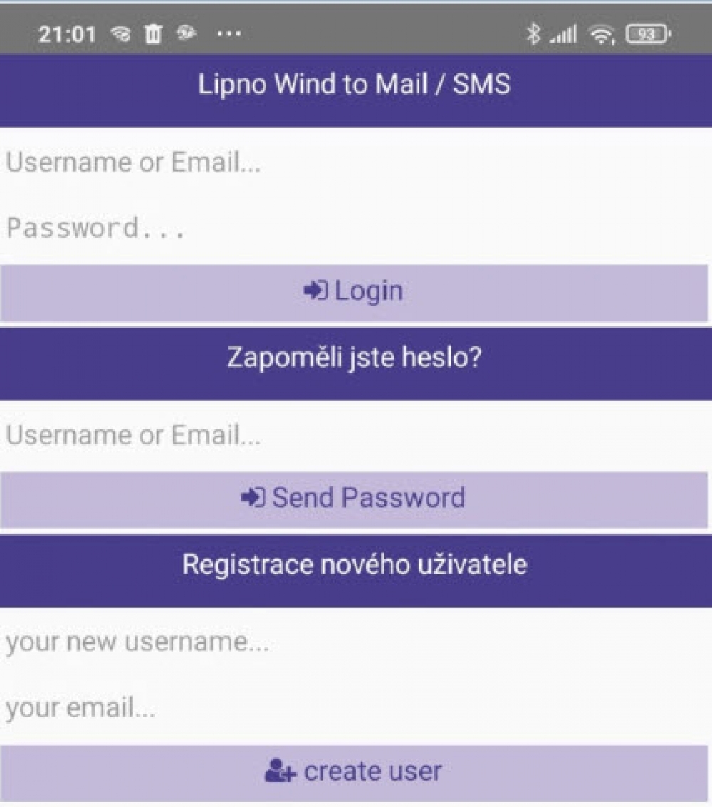 login page